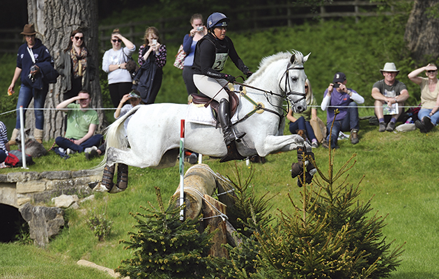 PIPPA FUNNELL riding BILLY THE BIZ during Cross Country phase of the CIC*** during the Bramham International Horse Trial in Bramham Park, Wetherby, West Yorkshire, UK on 13th June 2015