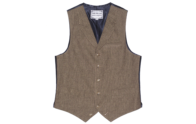 Sir Plus, Single Breasted Brown Herringbone Waistcoat, £99.00, www.sirplus.co.uk