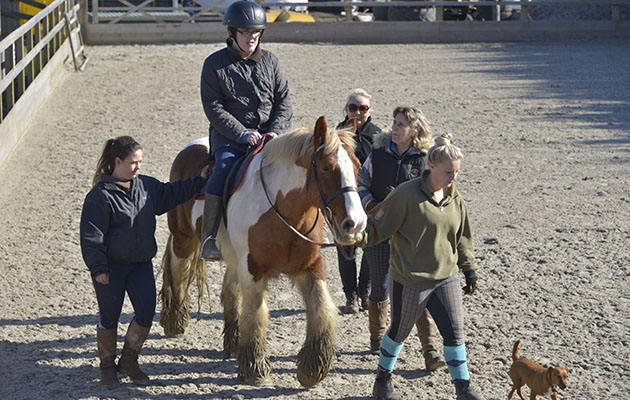 **** £30 for one picture, £50 for 2 or more**** *** Please ensure byline*** High tech horse riding helmet makes young boy's horse riding dream come true The Cerebra Innovation Centre, a unique team of engineers based at the University of Wales Trinity St David have designed a riding helmet for Tommy Lee, a young boy who has Autism and a unique head shape, allowing him to finally be able to fulfil his dream of being able to go horse riding. This was impossible before as conventional helmets were unsuitable and without a helmet, he was not able to ride. The process has been a long one because the helmet had to be tested to meet regulations but Tommy will finally be testing the helmet at 11am on Thursday 25th February at Three Greys Riding School, Brighton.