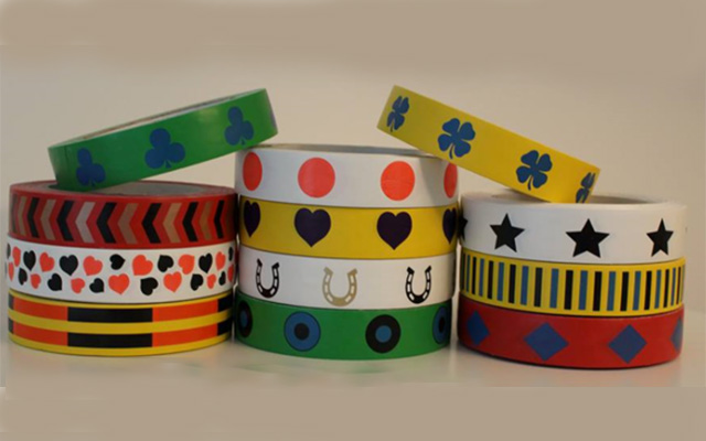 patterned cross-country tape