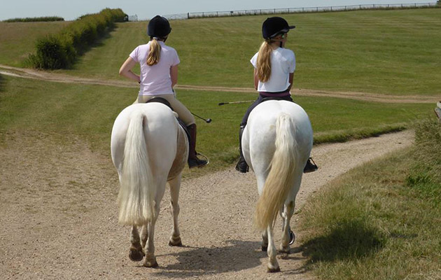 Allegra and Lucy riding 2