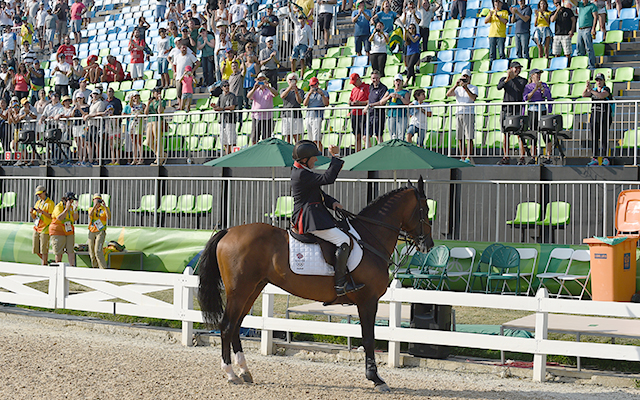 Nick Skelton GBR riding Big Star in the Individual Final of the Show Jumping  Competition at the Olympic Equestrian Centre in Deodoro near Rio, Brazil on 19th August 2016