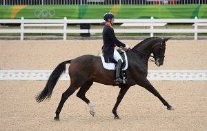 Spencer Wilton (GBR) riding Super Nova II during the grand prix at the Rio Olympics