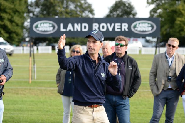 harry-meade-takes-land-rover-guests-on-a-xc-course-walk-at-burghley-2016