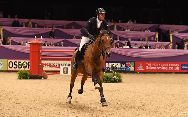 Julien Epaillard riding CRISTALLO A LM, winner of Class 16 during HOYS in the NEC in Warwickshire in the UK on 7th October 2016