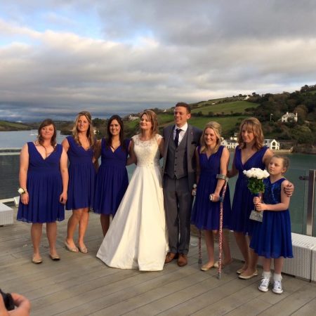 At Abi's wedding
