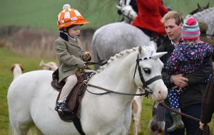 Child in horse riding clothes