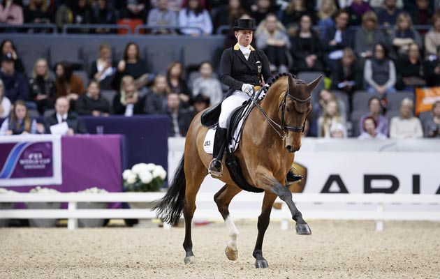 Germany's Isabell Werth and Emilio winning the eighth leg of the FEI World Cup Dressage Western European League at Gothenburg, Sweden