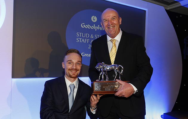 Terry Doherty, overal winner of the Godolphin Stable Staff and Stud Awards
