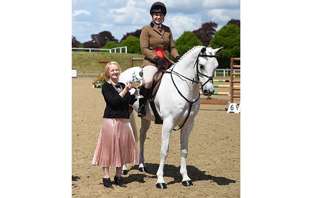 Georgina Horsley-Gubbins riding ELLAS MELODY, during the Working Hunter Pony Championship at the Royal Windsor Horse Show in the private grounds of Windsor Castle in Windsor in Berkshire in the UK between 10th-14th May 2017