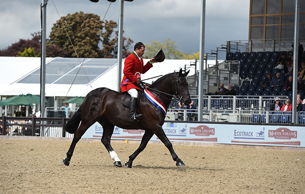 Mr Robert Walker riding RANDLESTOWN ROLEX, during the Martin Collins Enterprises Cob Championship at the Royal Windsor Horse Show in the private grounds of Windsor Castle in Windsor in Berkshire in the UK between 10th-14th May 2017