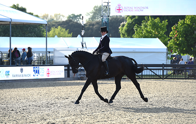 Jo Ainsworth riding WINTERHILL WOODPECKER, during Amateur Hunter Championship at the Royal Windsor Horse Show in the private grounds of Windsor Castle in Windsor in Berkshire in the UK between 10th-14th May 2017