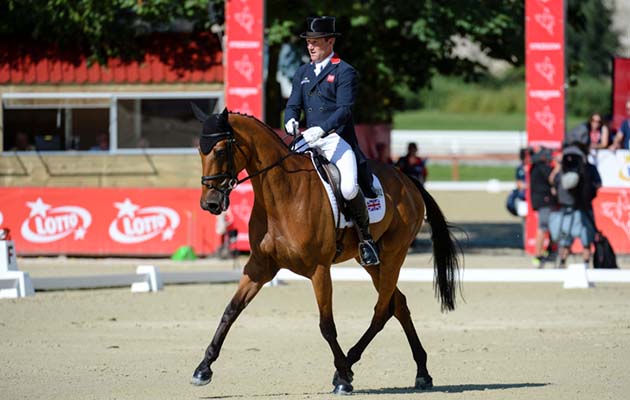 Oliver TOWNEND (GBR) riding COOLEY SRS during the dressage phase of the FEI European Championships at Strzegom in Poland between 15 - 20th August 2017