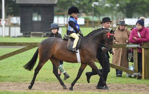 Seamoor Lady Derby, ridden by James Burchell and led by Oliver Burchell.