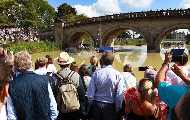 Mandatory Credit: Photo by Paul Marriott/REX/Shutterstock (9038461d) Simon Grieve on Drumbilla Metro goes through the Lion Bridge at the Land Rover Burghley Horse Trials The Land Rover Burghley Horse Trials, Stamford, UK - 02 Sep 2017