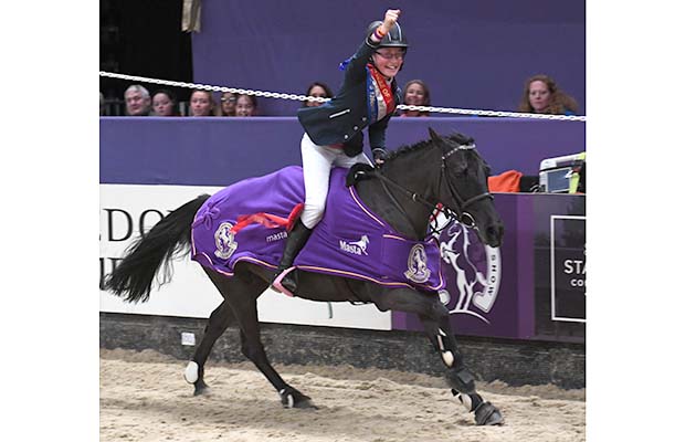 MADONNA owned by Anne Morris ridden or exhibited by Amy Morris in the 128cm Championship during The Horse of the Year Show at the NEC near Birmingham, UK between 4th - 8th October 2017