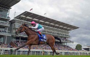 Ebor Festival Day Two Enable ridden by Frankie Dettori wins Darley Yorkshire Oaks on day two of the Ebor Festival at York Racecourse, Yorkshire.