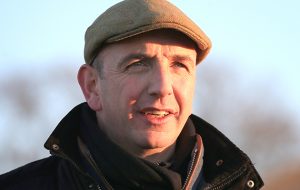 Trainer Fergal O'Brien at Bangor-on-Dee Racecourse, Bangor-on-Dee.