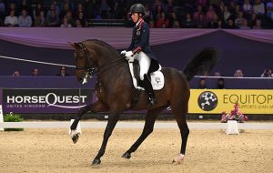 Charlotte Dujardin and Mount St John Freestyle in action during the Future Elite championship at HOYS 2017