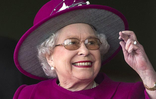 Mandatory Credit: Photo by David Hartley/Rupert Hartley/REX/Shutterstock (4673714s) Queen Elizabeth II cheering her horse Ring of Truth to second place in the Al Basti Equiworld EBF Maiden Stakes Horse Racing from Newbury, Britain - 17 Apr 2015