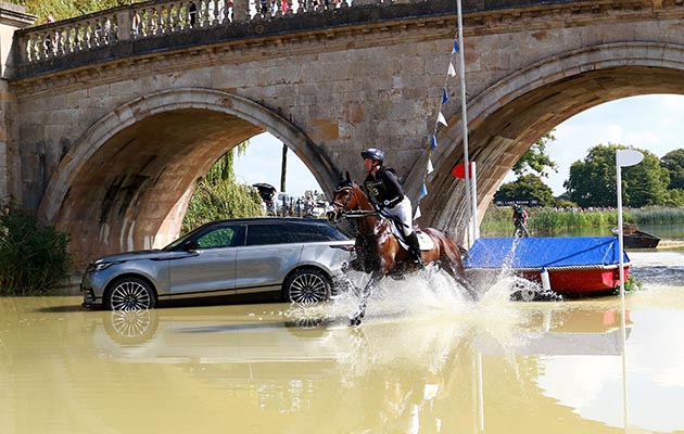 Mandatory Credit: Photo by Paul Marriott/REX/Shutterstock (9038461b) Oliver Townend on Samuel Thomas II goes through the Lion Bridge at the Land Rover Burghley Horse Trials The Land Rover Burghley Horse Trials, Stamford, UK - 02 Sep 2017