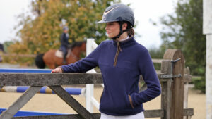 Horse rider wearing a fleece