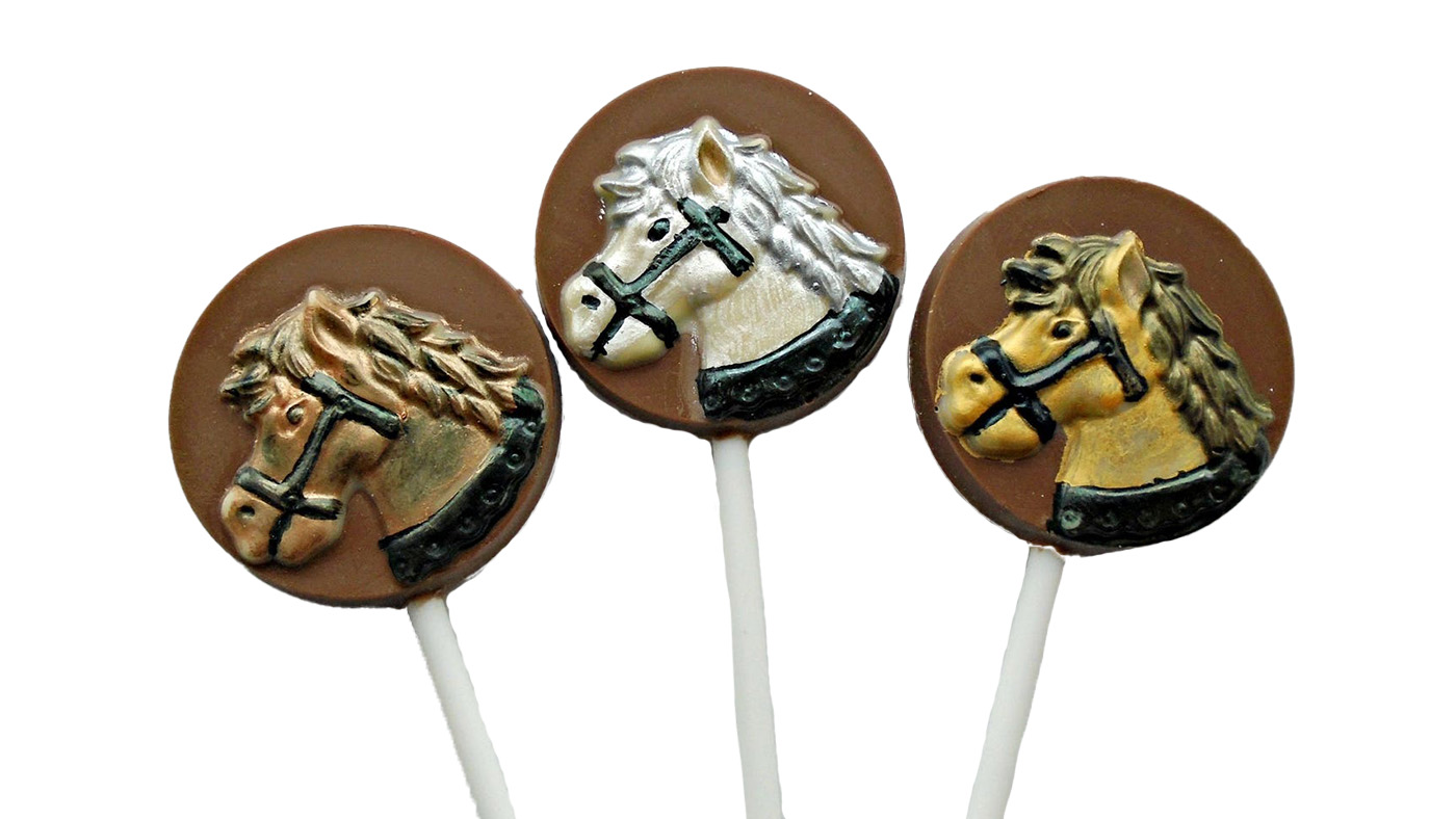 Pony chocolate lollipops