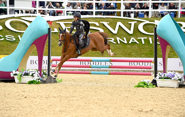 Jay Halim and Tyan De Sousa during the invitational Mini Major Relay during the Equerry Bolesworth International Horse Show  at Bolesworth Castle near Chester in Cheshire in the UK on 17th June 2018