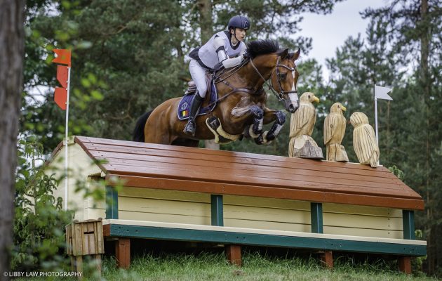 Chloe Raty riding Axel Z in the CCI4* at Luhmuhlen before they fell