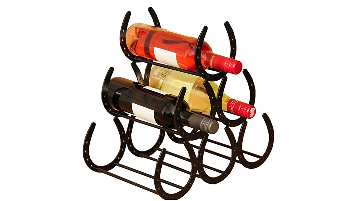 Horseshoe wine rack gift