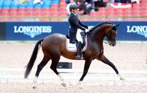 Anna Zibrandtsen (DEN) riding Arlando during the Dressage Freestyle Individual of the FEI Equestrian European Championships on August 26, 2017 in Gothenburg, Sweden. (Photo by Pierre Costabadie/Icon Sport)