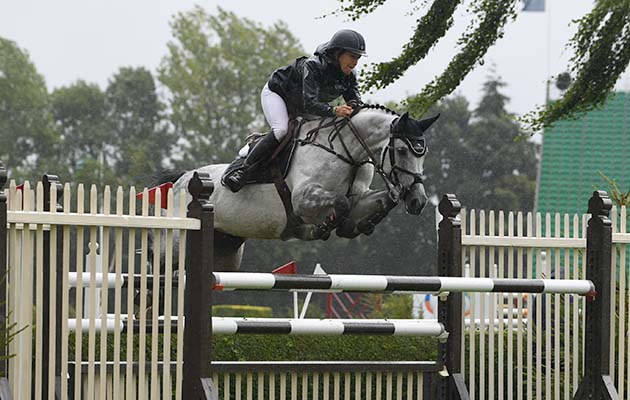 Laura Kraut riding GREATFULL winner of The Old Lodge International 7 & 8 year old Championship during The Longines FEI Jumping Nations Cup™ of Great Britain at the BHS Royal International Horse Show held at the Hickstead Show ground near Haywards Heath in West Sussex, in the UK between 25-29th July 2018