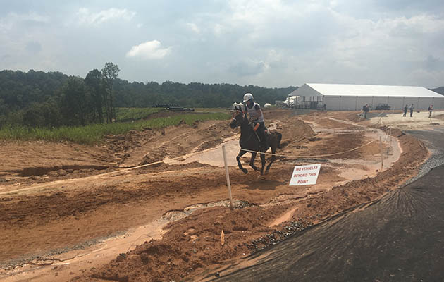 One of the endurance tracks at Tryon after a short period of heavy rain