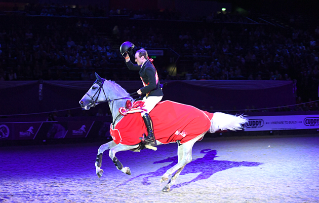 Donald Whitaker  riding CHILLI for owner Thomas Williams, winner of the Connolly's Red Mills Senior Newcomers at Horse of The Year Show 2018 at the NEC near Birmingham in the UK between 2nd- 7th October 2018