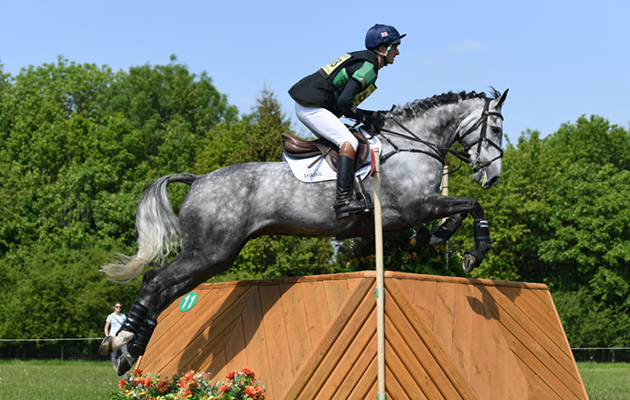 Tom Jackson riding CAPELS HOLLOW DRIFT in Int Section N, during the Fairfax & Favour Rockingham International Horse Trials in the parkland of Rocking Castle near Corby in the county of Northamptonshire in the UK on 20th May 2018