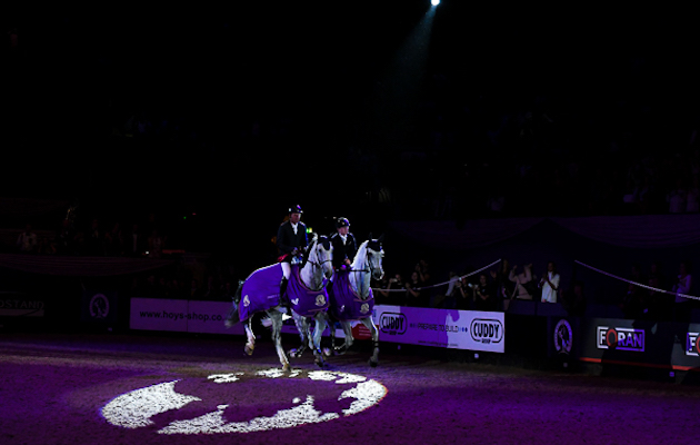 HOYS puissance 2018 winners Alfie Bradstock and Guy Williams