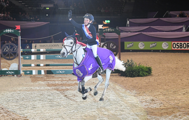 Izabella Rogers  riding WHINNEY LASS for owner Nicola Rogers, winner of the128cm Championships at the Horse of The Year Show 2018 at the NEC near Birmingham in the UK between 2nd- 7th October 2018