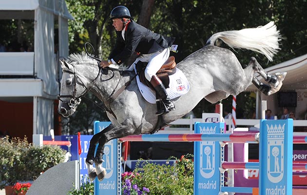 Euro. Showjumping Champs. Madrid  15. 09. 11 Nick skelton on Carlo