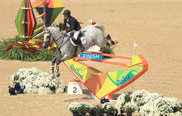 RIO DE JANEIRO, BRAZIL - AUGUST 19:  Sergio Alvarez Moya of Spain riding Carlo 273 competes during the Equestrian Jumping Individual Final Round on Day 14 of the Rio 2016 Olympic Games at the Olympic Equestrian Centre on August 19, 2016 in Rio de Janeiro, Brazil.  (Photo by Mike Ehrmann/Getty Images)