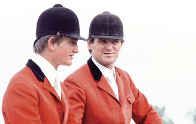 CE7225 Harvey Smith and his son Robert. at the Three Counties Showground, Malvern, in 1979.