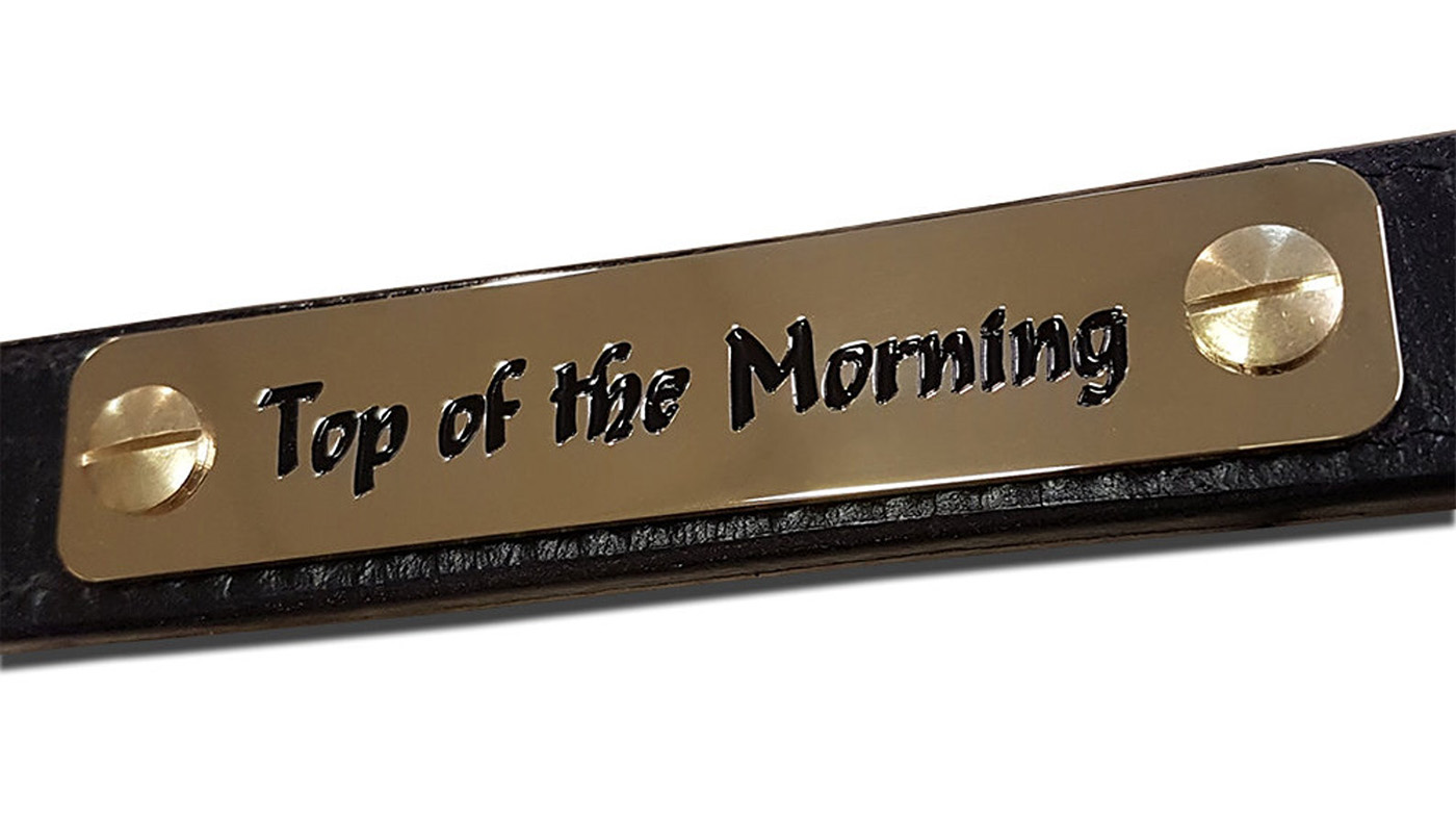 Personalised headcollar nameplate
