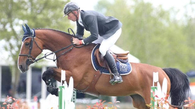J2DATH Lummen, Belgium. 27th Apr, 2017. FEI Nations Cup, Longines Spring Classic Lummen 2017 CSIO5, Dermott Lennon of Ireland Credit: Leo Cavallo/Alamy Live News