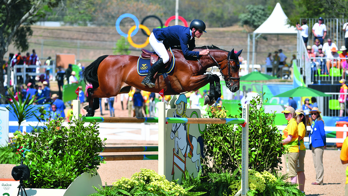 Peder Fredricson SWE riding All In, during the 1st Qualifier in the individual Show Jumping competition at the Olympic Equestrian Centre in Deodoro near Rio, Brazil on 14th August 2016