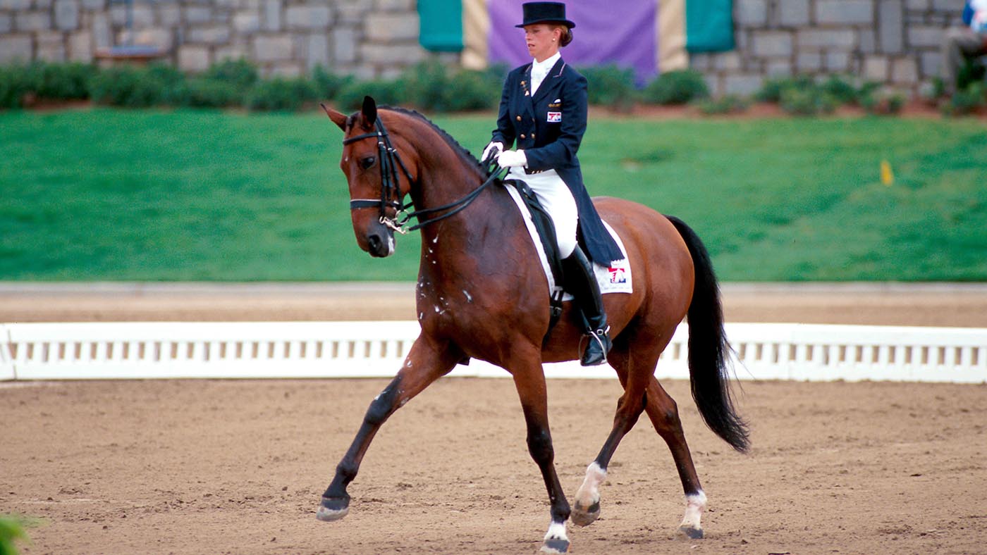 H677WC The Olympic Games, Atlanta 1996, Anky van Grunsven (NED) riding Cameleon Bonfire