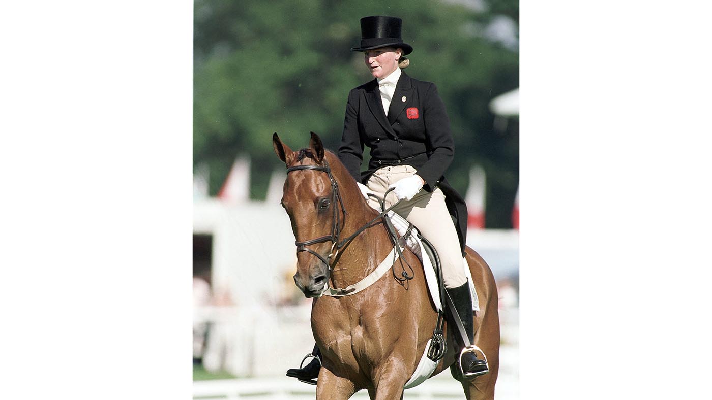 Karen Dixon on Too Smart takes the lead at the end of the first day of dressage at the Pedigree Chum Burghley Horse Trials in Stamford, Lincolnshire, Thursday September 2 1999. PA Photo: COURTESY OF BURGHLEY HORSE TRIALS