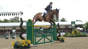Kent Farrington and Sherkan D'Amaury winners of the Rolex Grand Prix CSI5* at the Royal Windsor Horse Show in the private grounds of Windsor Castle in Windsor in Berkshire in the UK between 10th-14th May 2017