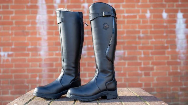 Bottes D'équitation Mountain Horse Richmond High Rider – Femme, Taille 9, Mollet Large, Noir