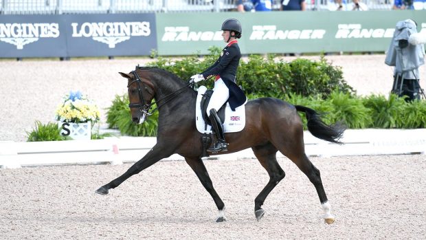 Charlotte DUJARDIN (GBR) riding MOUNT ST JOHN FREESTYLE during Grand Prix of Dressage at the FEI World Equestrian Games Tryon 2018 at Tryon International Equestrian Centre, near Tryon North Carolina in the USA between 11th-23rd September 2018