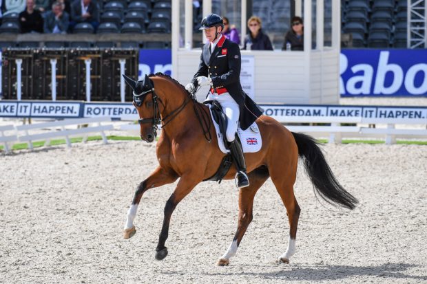 British dressage team members Gareth hughes and Classic Briolinca at the European dressage championships