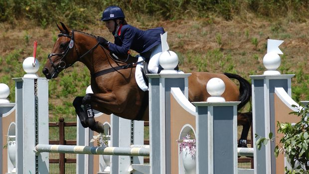 Laura Collett and Noble Springbok, bronze Individual medallists at Pratoni Del Vivaro, 2005